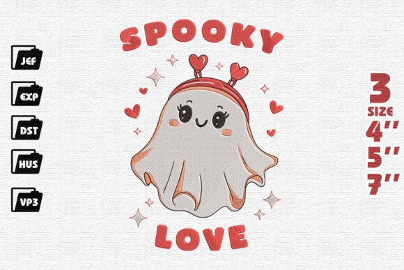 Cute Valentine Ghost Embroidery Review