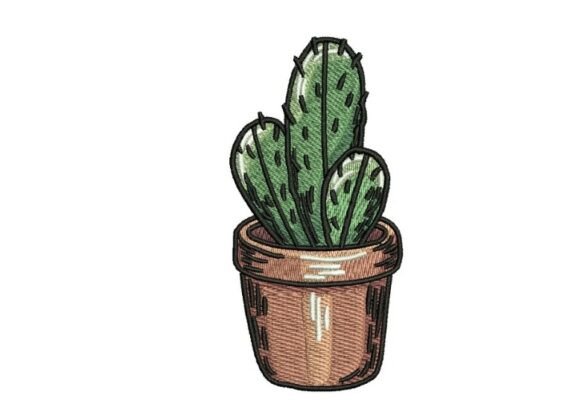 Potted Cactus Embroidery