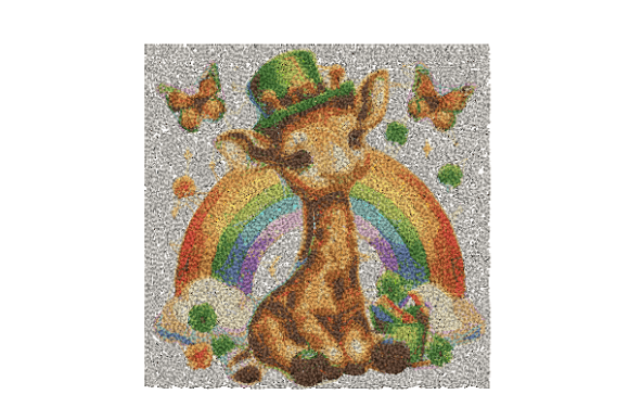 Unicorn St. Patrick s Day Butterfly Embroidery